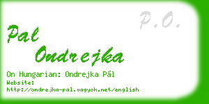pal ondrejka business card